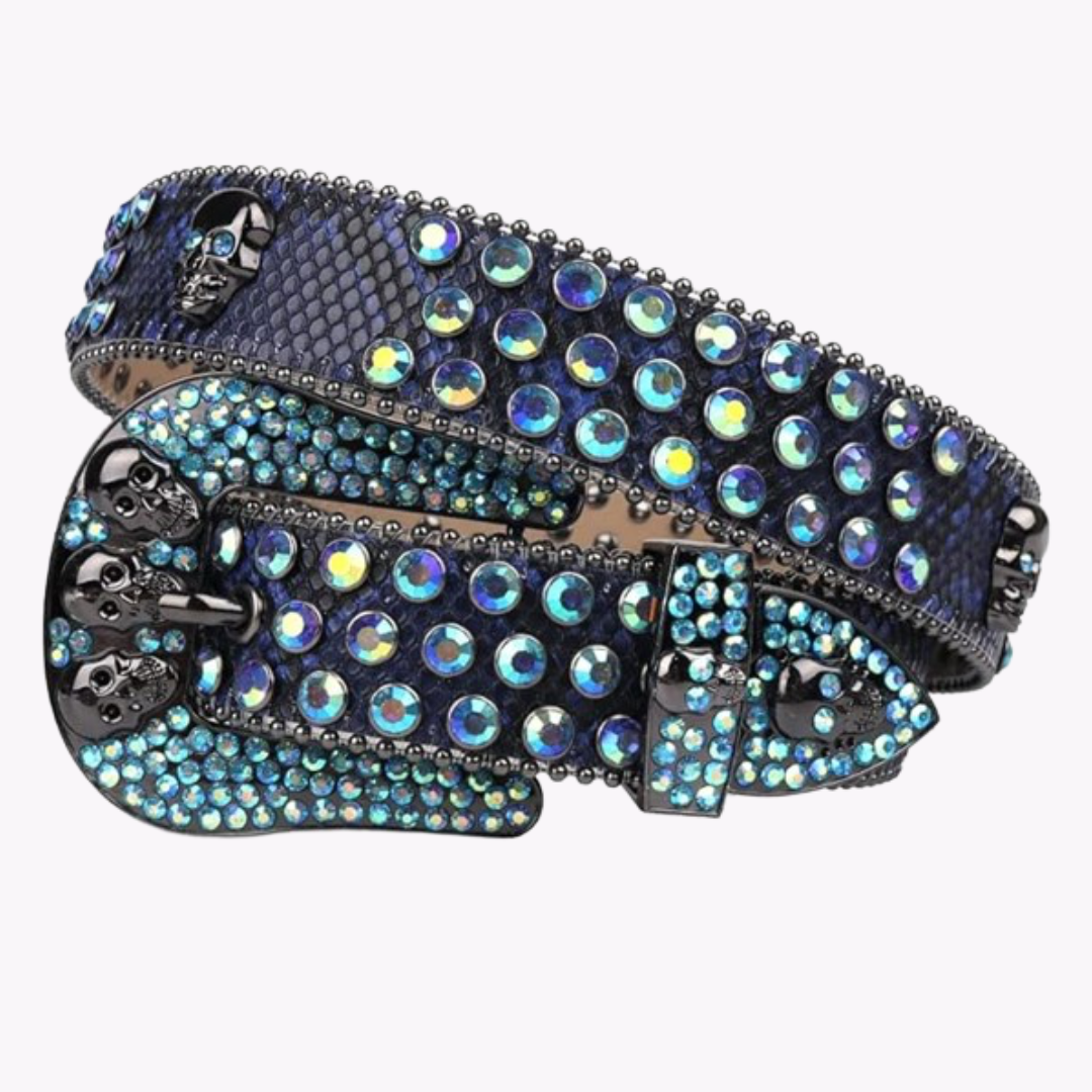 Lustrous Belt - Black & Turquoise