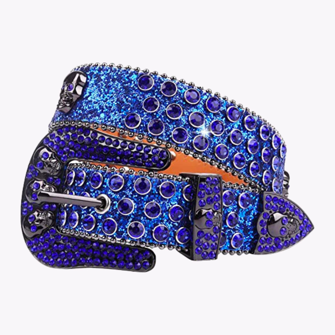 Lustrous Belt - Skull Blue