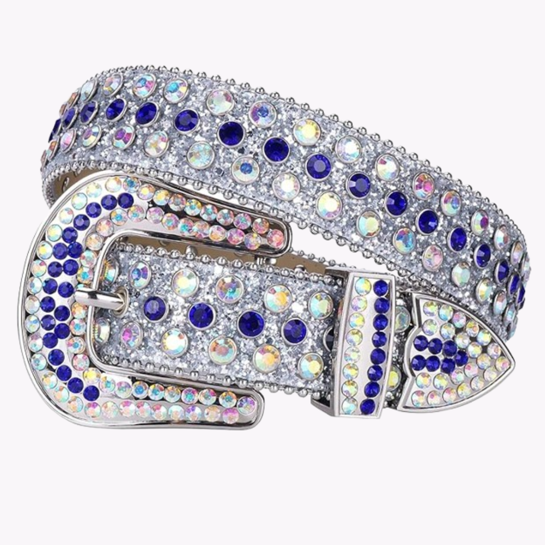 Lustrous Belt - Blue & Silver