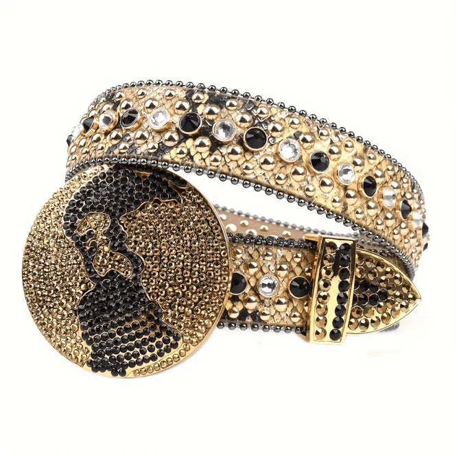 Lustrous Belt - Gold Peacock