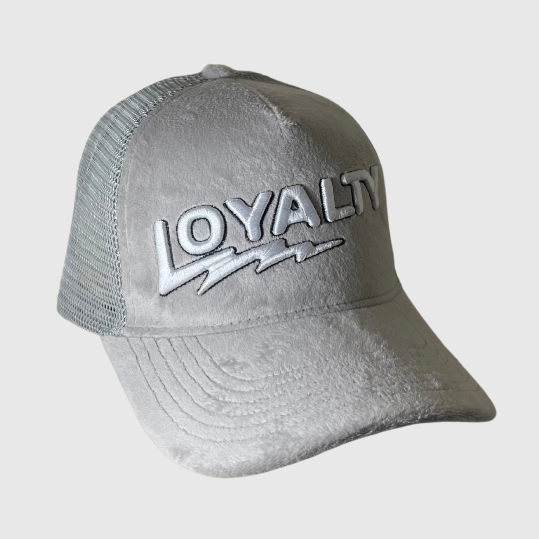 Loyalty Velvet Trucker Hat - Snapback - Grey