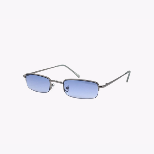Lustrous Streetwear Glasses - Silver Blue