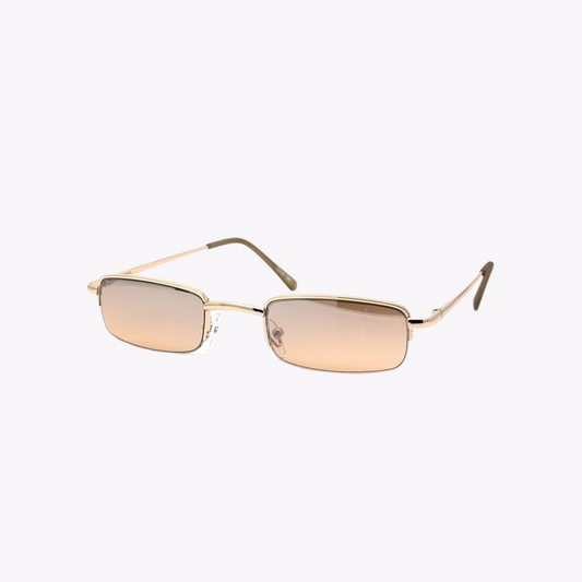 Lustrous Streetwear Glasses - Gold Brown