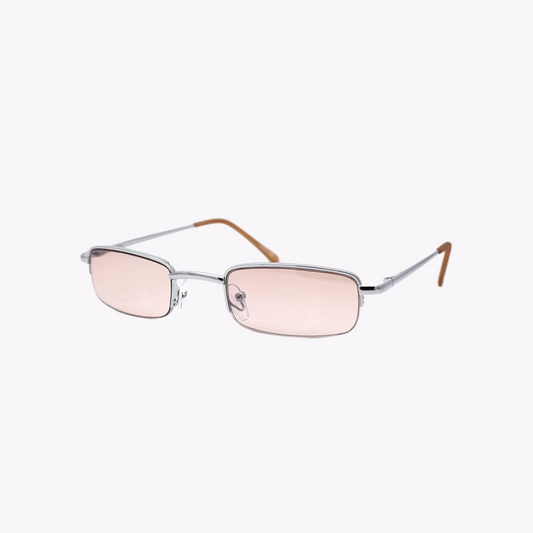 Lustrous Streetwear Glasses - Silver Pink