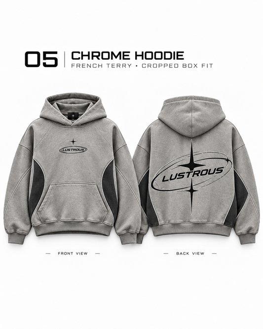 LUSTROUS Chrome Hoodie front and back