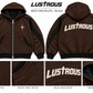 LUSTROUS Hooded Coat — Deep Chocolate / Black design preview