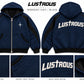 LUSTROUS Hooded Coat — Midnight Navy / Black design preview