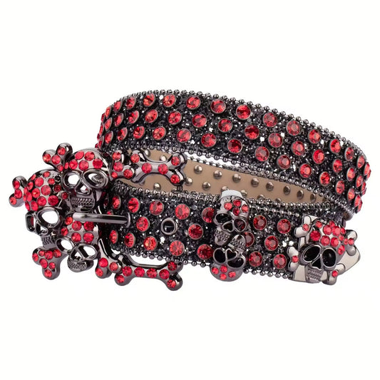 Lustrous Belt - Red Skull & Crossbones