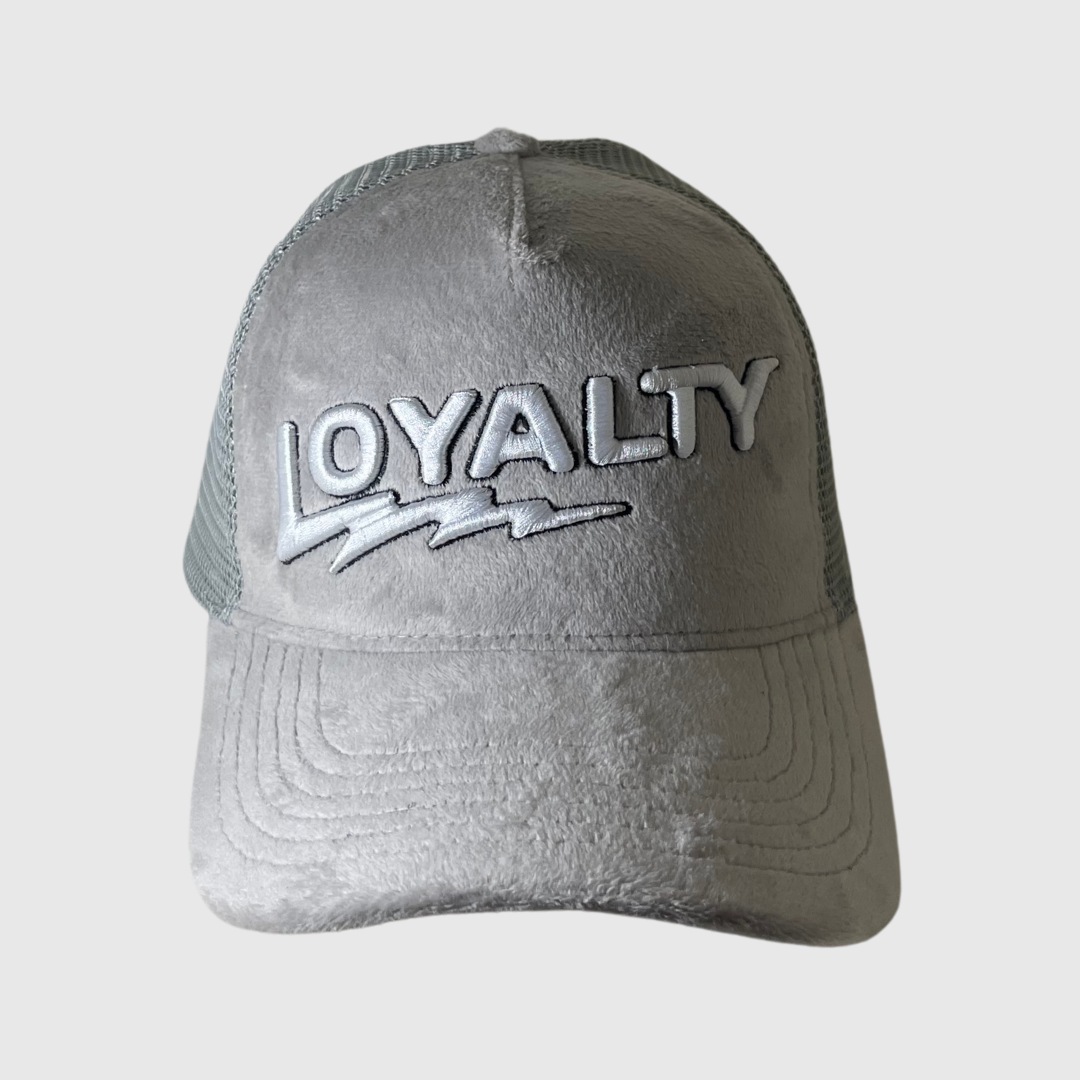 Loyalty Velvet Trucker Hat - Snapback - Grey